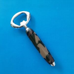 Camouflage Acrylic Bottle Opener, Handmade, Unique